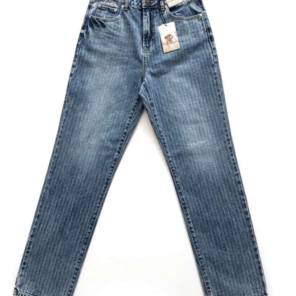 Classic NWT Sincerely Jules High-Waisted Pinstripe Straight Jeans Size 5/27